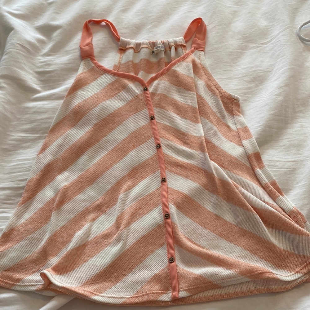 Pink and white stripped tanktop